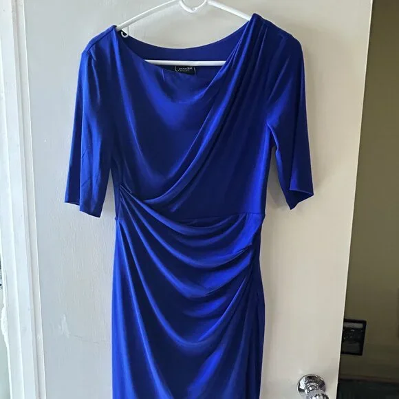 connected apparel blue dress Dress Work By Connected Apparel In Blue & White, Size: L